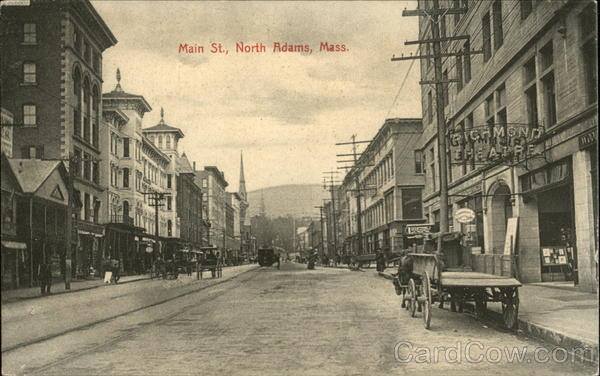 Postcard showing a 1907 photograph of Main Street showing the Richmond Theater on the right.