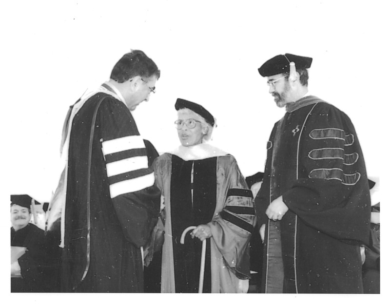 Margaret Hart Receiving Her Honorary Doctorate from North Adams State College in 1996