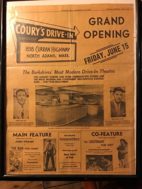 Coury's Drive-In Advertisement