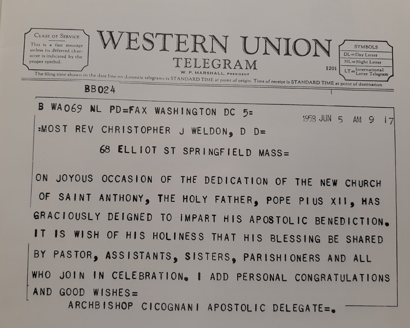 Vatican telegram