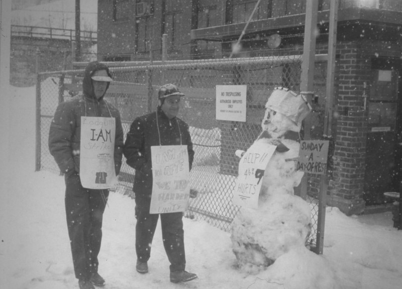 Photo of Two Men in the Strike during the Cold Winter in North Adams