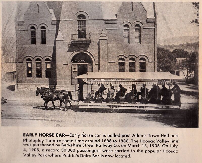 Early horse car in North Adams.