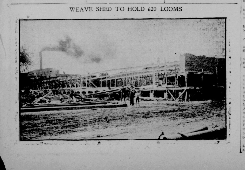 Building of the Weave Shed at Greylock Mill