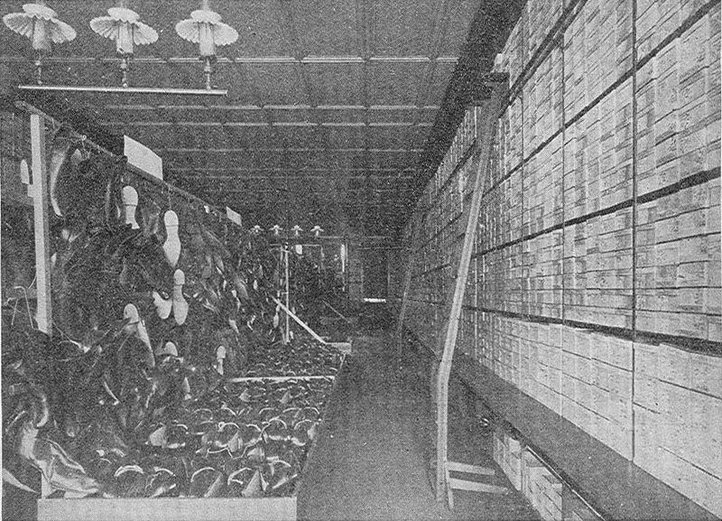 Interior of Weber Brothers Retail Shoe Store