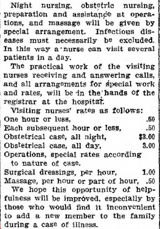Example of the services offered by private duty nurses