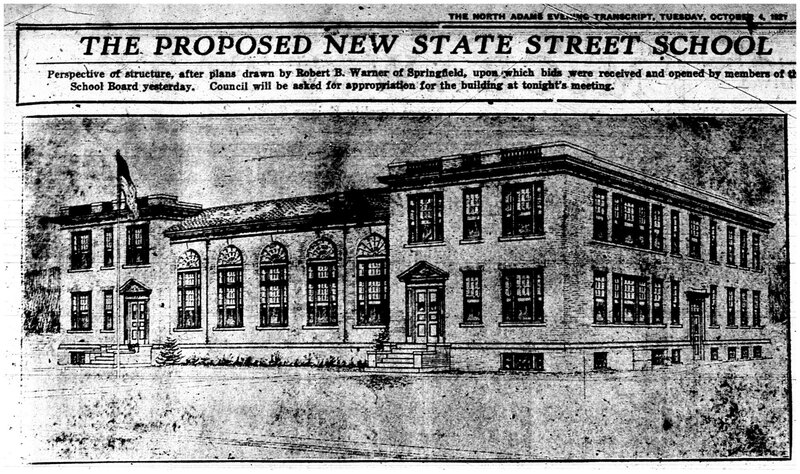 The original architect's drawing for the Sarah T. Haskins School.
