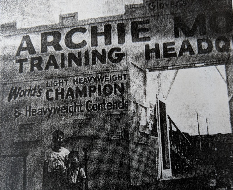 The Entryway of the Archie Moore Training Headquarters at the Meadowbrook Arena