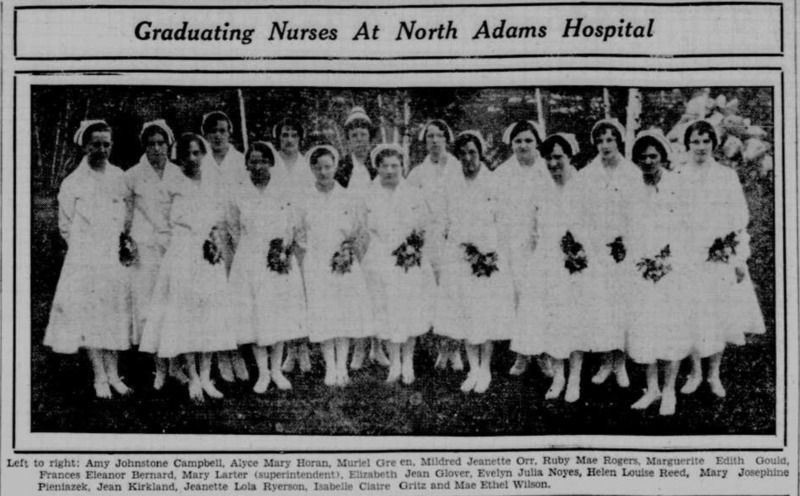 The 37th graduating class of the North Adams Nurse Training School (1930)