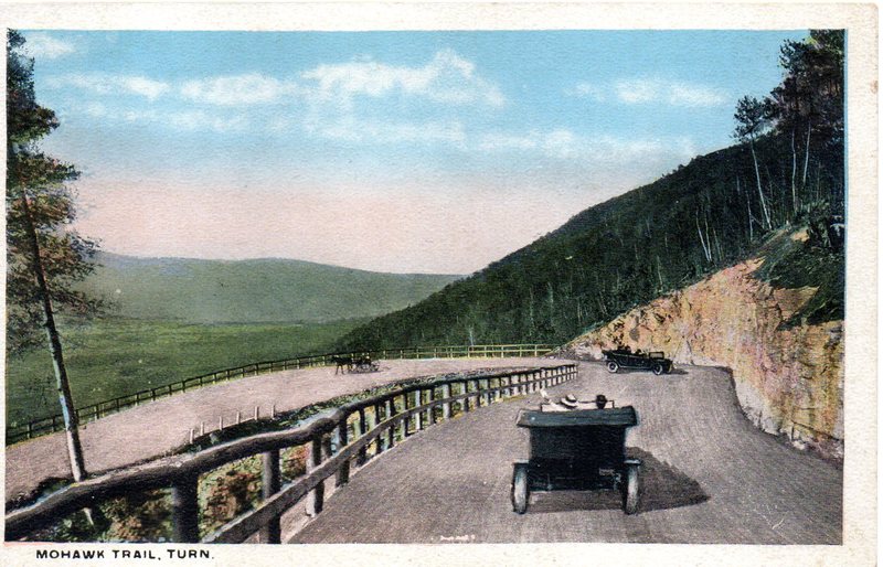 Hairpin Turn on the Mohawk Trail, circa 1910s