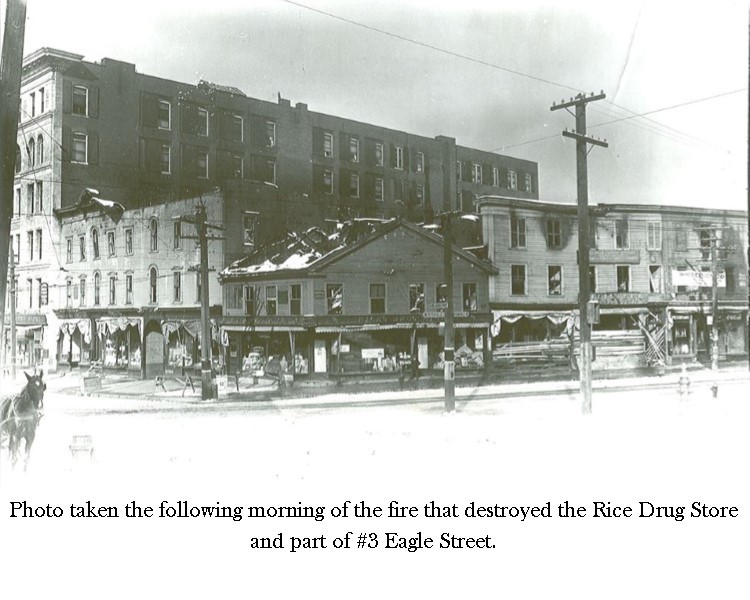 Aftermath of the Fire at Rice's Drug Store