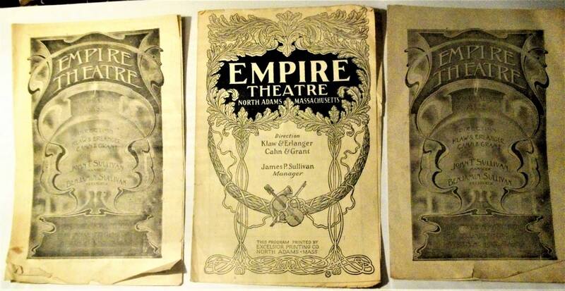 Empire Theater playbills circa 1906.