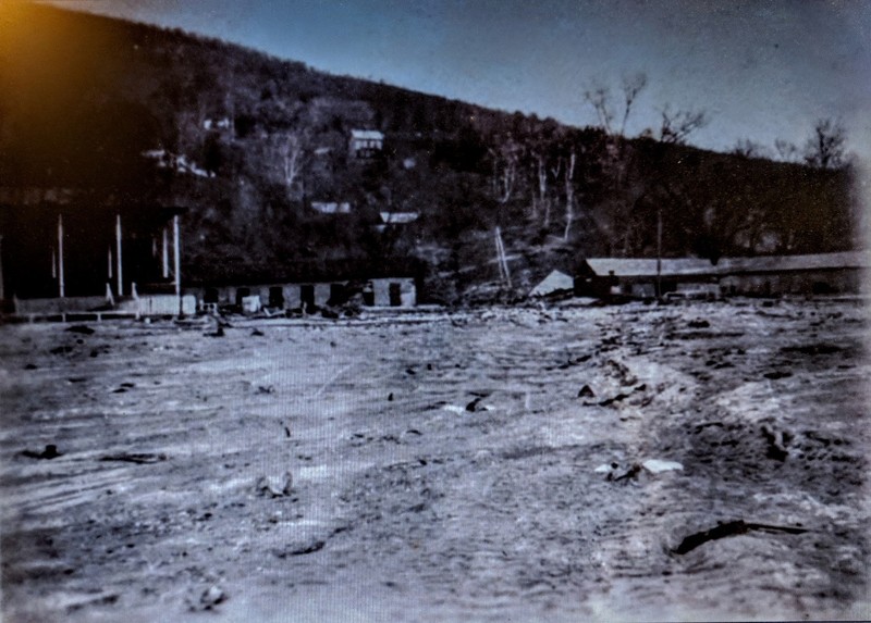 Photo of the Aftermath of the Great Flood that Inundated the Fairgrounds in the Fall of 1927