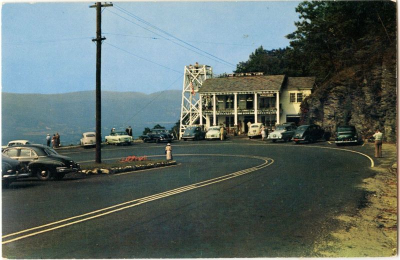 The Famous Hairpin Turn on the Mohawk Trail Looking North, circa 1950s