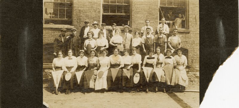 Workers at the Weber Brothers Shoe Company