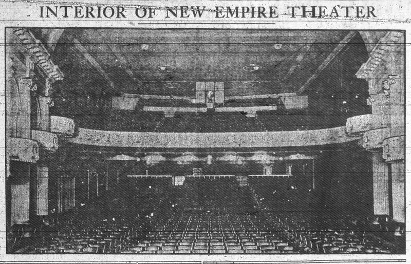 Interior of the newly rebuilt Empire Theater.