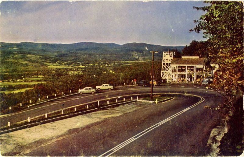 Postcard of the Hairpin Turn, circa 1950s.