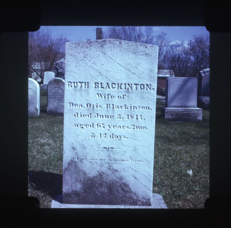 Ruth Blackinton gravestone.