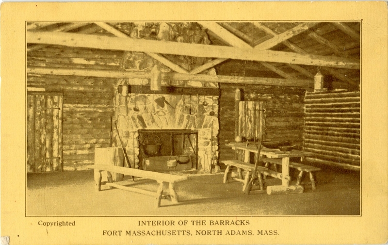 Interior barracks of the replica fort.
