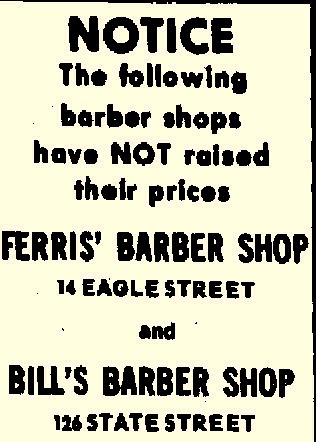 Ferris' Barber Shop Advertisement