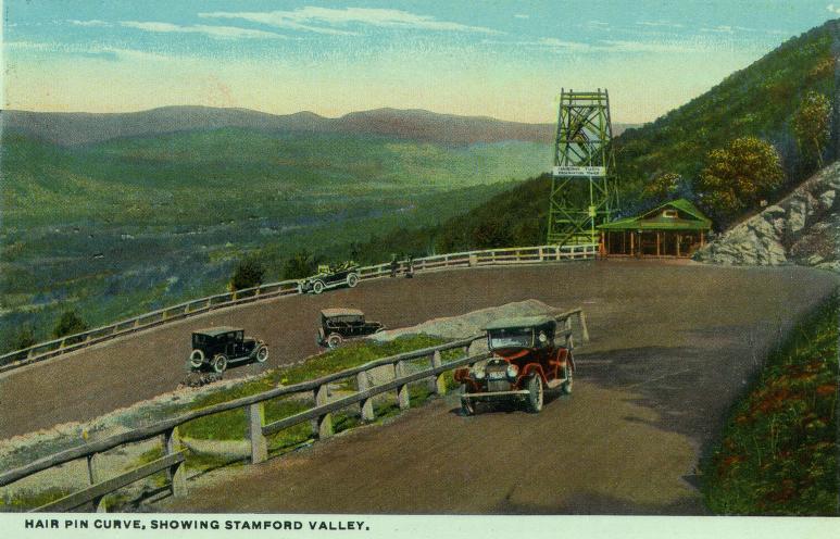 Early postcard of the Hairpin Turn.