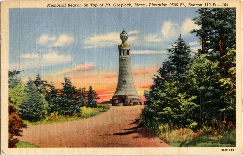 Postcard View of Veterans War  Memorial Tower in Fall