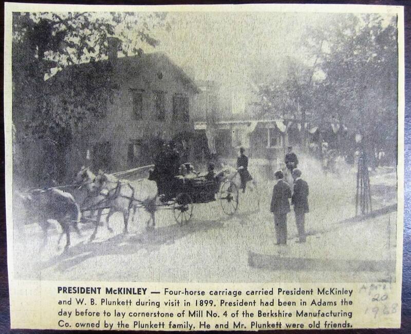 President McKinley in a horse and buggy during his visit.