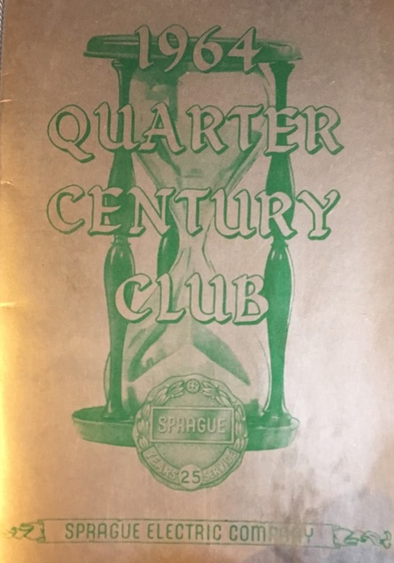 Booklet celebrating the Quarter-Century Club.
