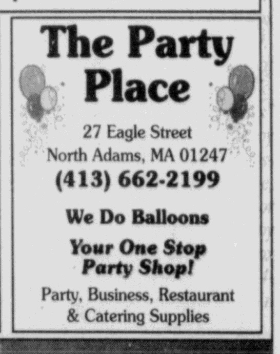 The Party Place Advertisement.