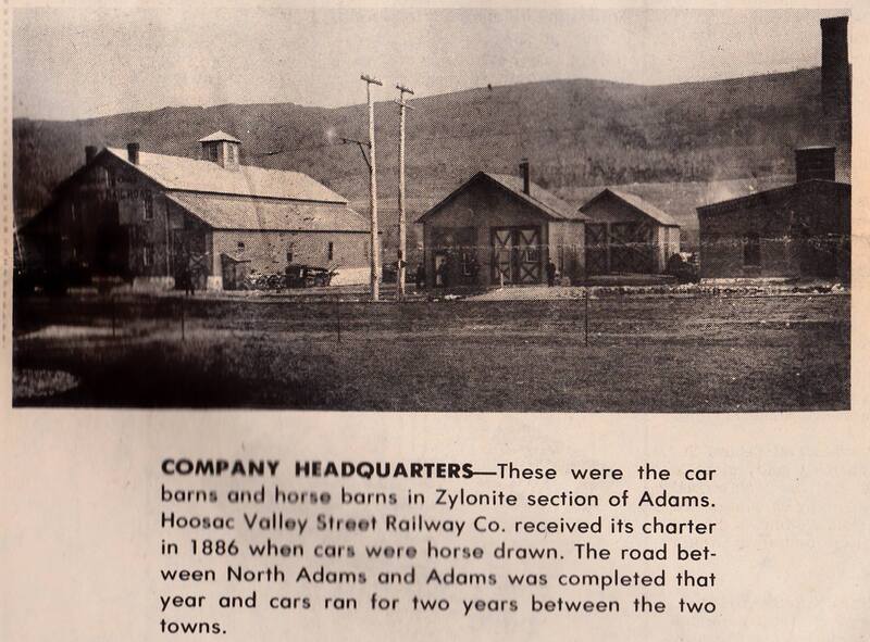 Company headquarters for the Hoosac Valley Street Railway Co. in Adams.